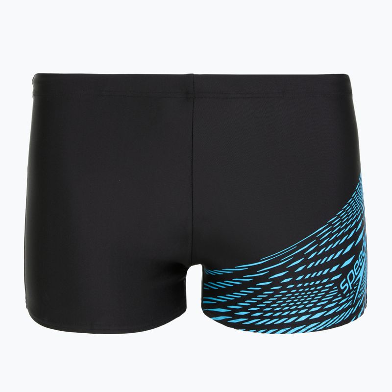 Боксерки для плавання чоловічі Speedo Medley Logo Aquashort black/picton blue