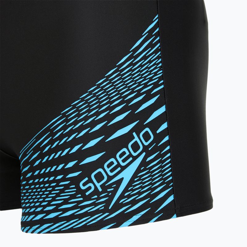 Боксерки для плавання чоловічі Speedo Medley Logo Aquashort black/picton blue 3