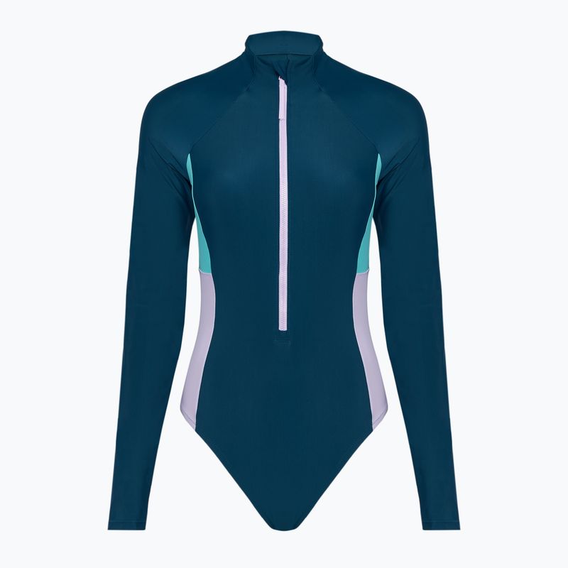 Купальник суцільний жіночий Speedo Zip Colorblock dark teal