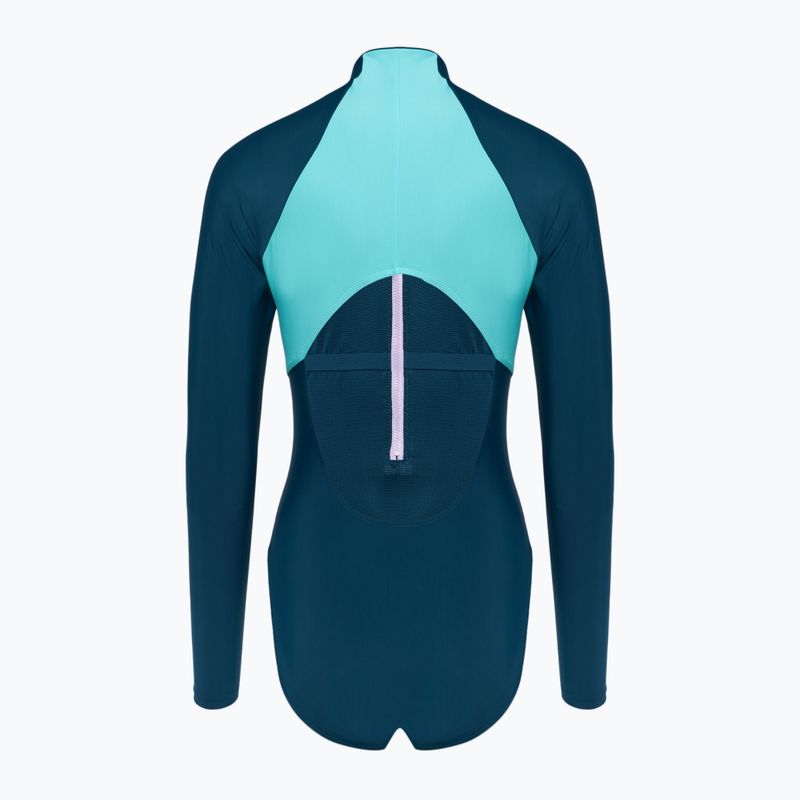 Купальник суцільний жіночий Speedo Zip Colorblock dark teal 2