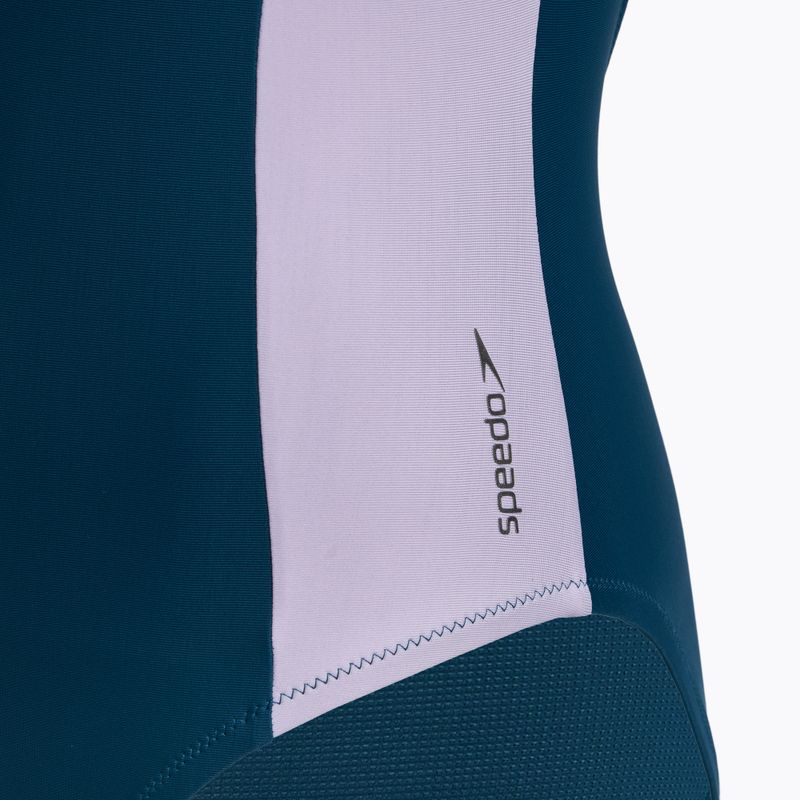 Купальник суцільний жіночий Speedo Zip Colorblock dark teal 4