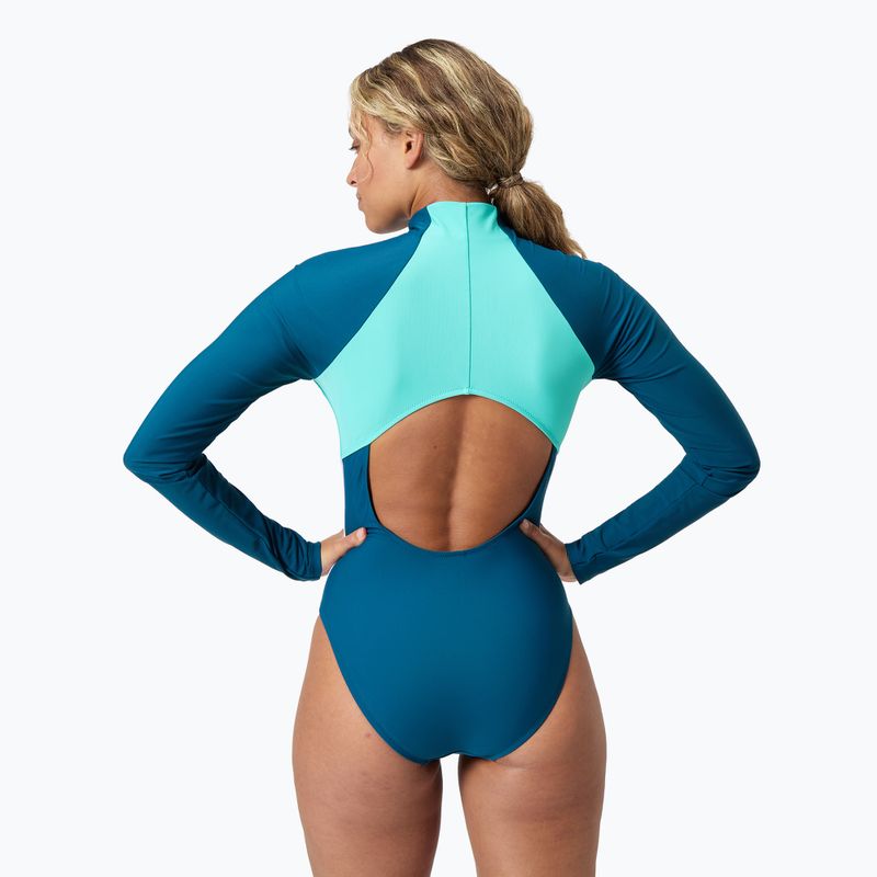Купальник суцільний жіночий Speedo Zip Colorblock dark teal 6