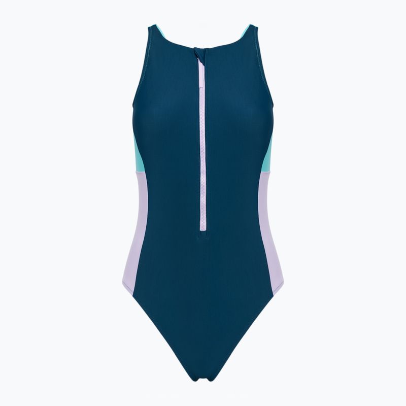 Купальник суцільний жіночий Speedo Zip Colorblock dark teal