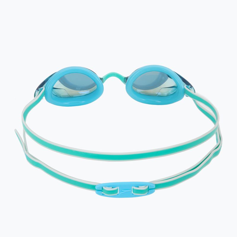 Окуляри для плавання жіночі Speedo Vanquisher 3.0 Mirrored bachelor button/celeste/gold mirror 4