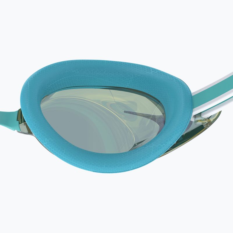 Окуляри для плавання жіночі Speedo Vanquisher 3.0 Mirrored bachelor button/celeste/gold mirror 5