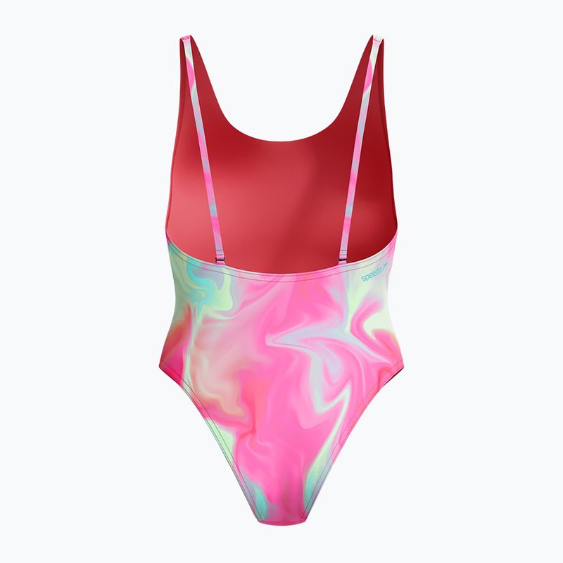 Купальник суцільний жіночий Speedo Flu3nte Printed Convertible coral sands 2