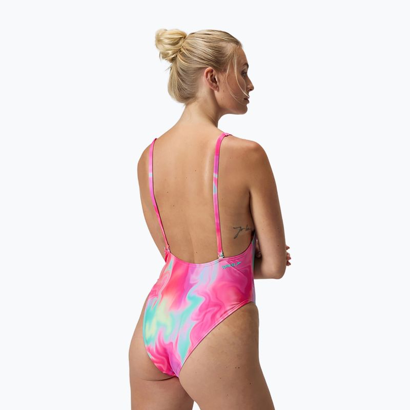Купальник суцільний жіночий Speedo Flu3nte Printed Convertible coral sands 7
