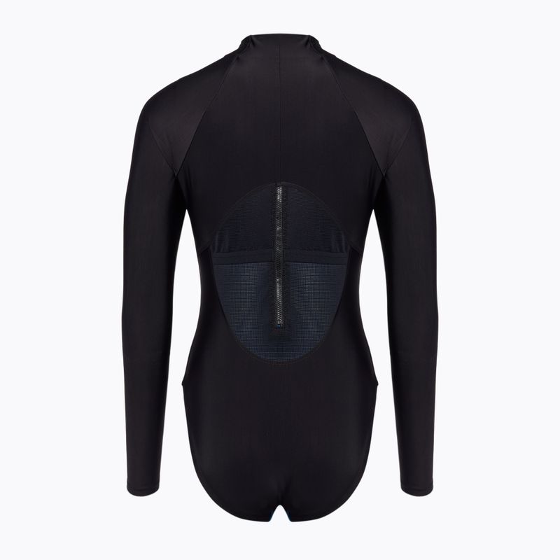 Купальник суцільний жіночий Speedo Printed LS Zip One Piece rapture glow/dark teal 2