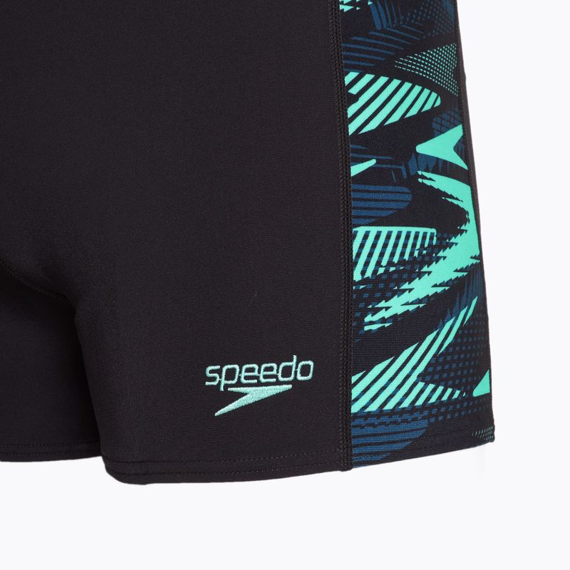Боксерки для плавання чоловічі Speedo Hyperboom Panel Aquashort black/dark teal 3