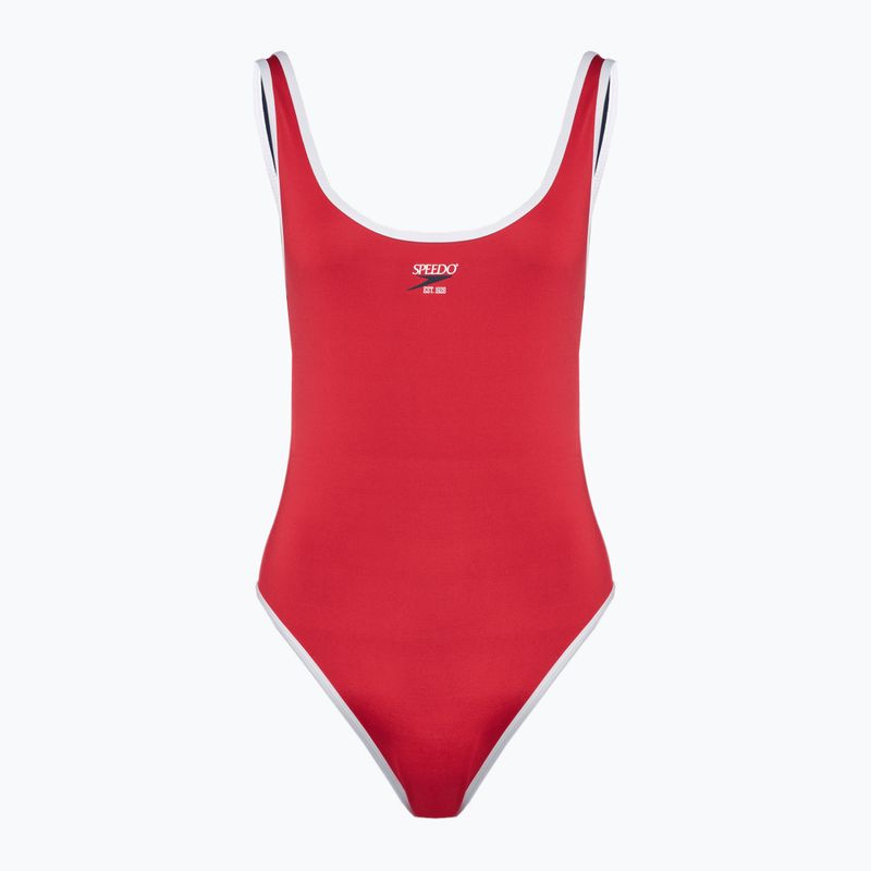 Купальник суцільний жіночий Speedo Solid Bound Scoop high risk red
