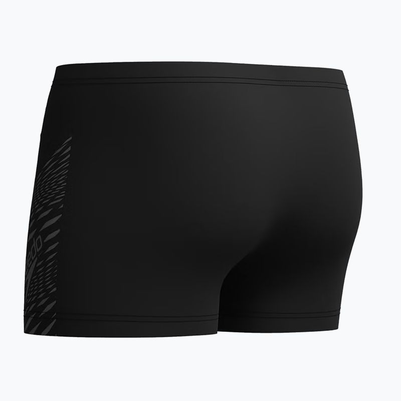 Плавки-боксерки чоловічі Speedo Medley Logo Aquashort black/usa charcoal 2