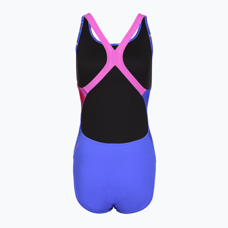 Купальник суцільний жіночий Speedo Placement Digital Powerback molten blend/cobalt pop 2
