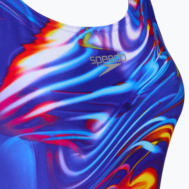 Купальник суцільний жіночий Speedo Placement Digital Powerback molten blend/cobalt pop 3