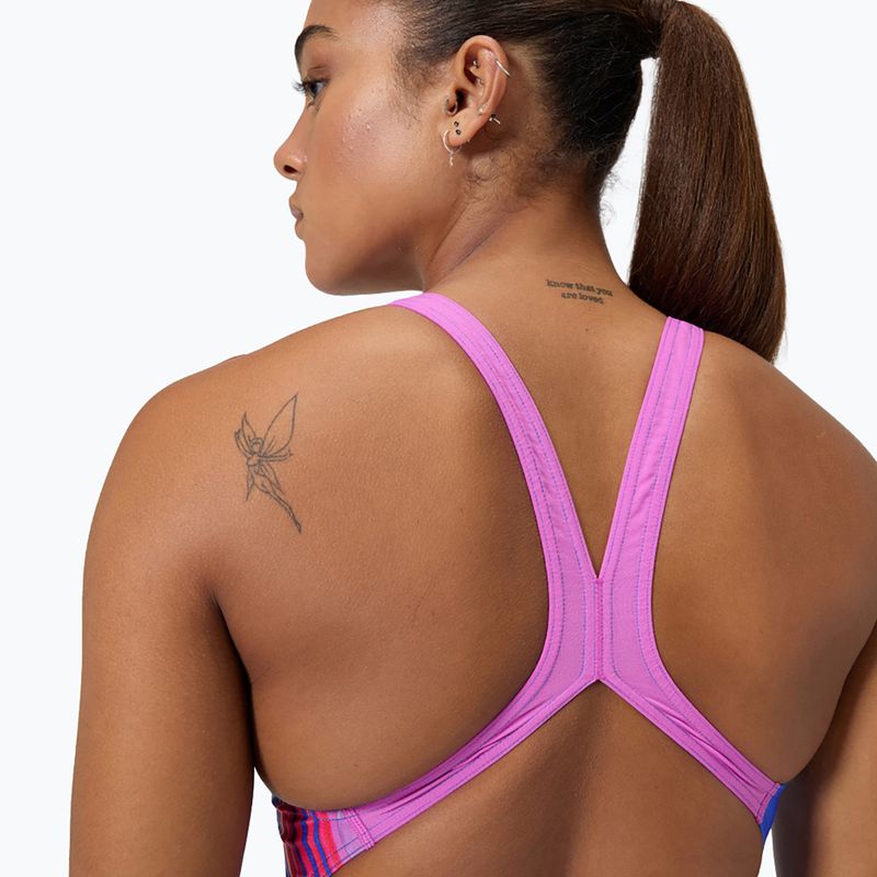 Купальник суцільний жіночий Speedo Placement Digital Powerback molten blend/cobalt pop 6