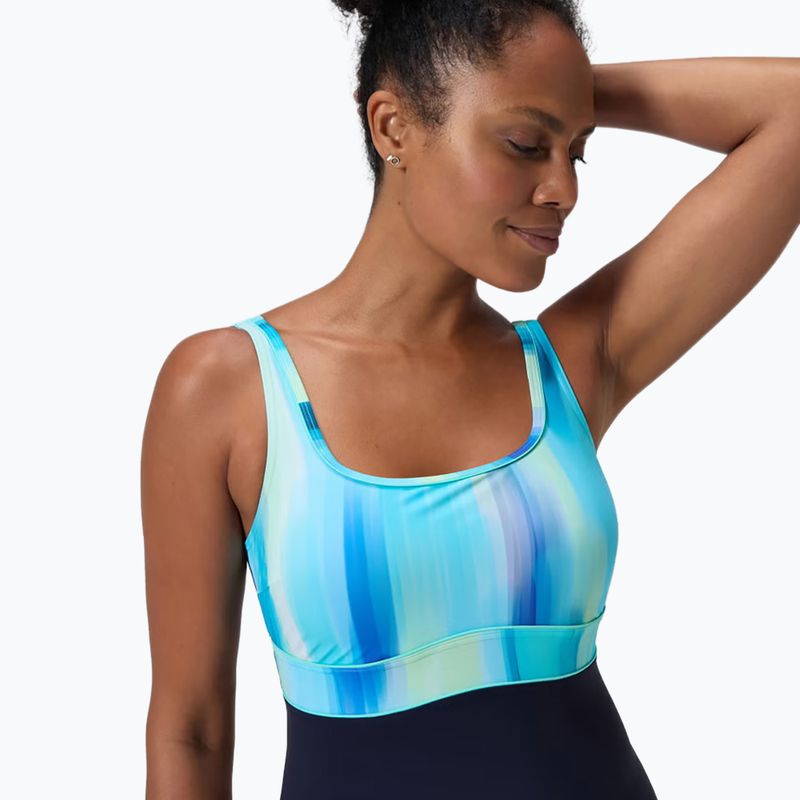 Купальник суцільний жіночий Speedo Shaping Contour Eclipse Printed true navy/berry 9