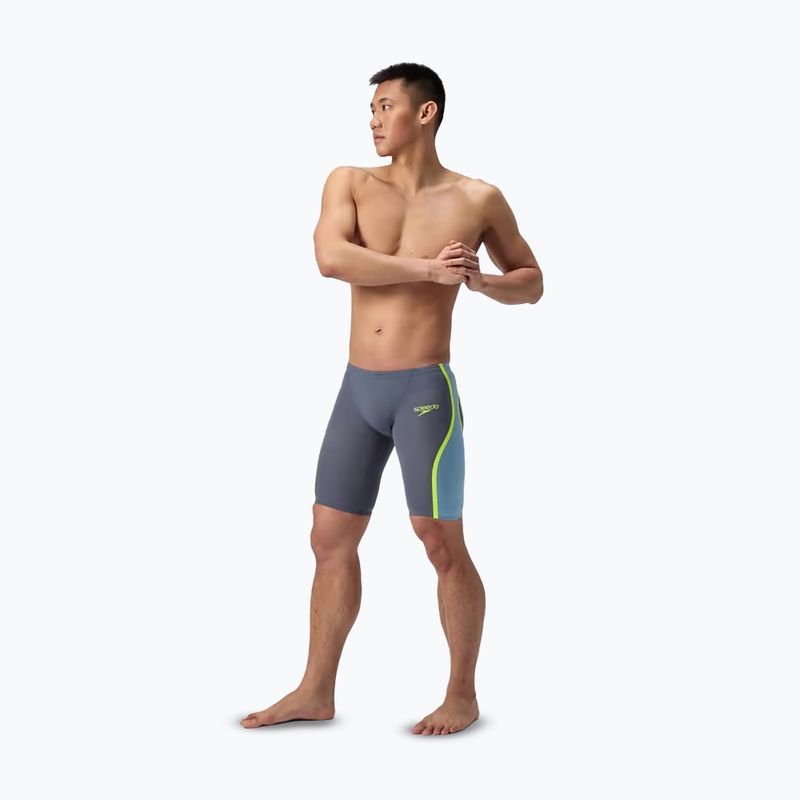 Плавки чоловічі Speedo Fastskin LZR Intent 2.0 Jammer grey lead/acadia blue/hyper yellow 2