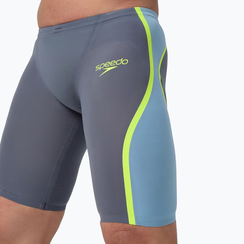 Плавки чоловічі Speedo Fastskin LZR Intent 2.0 Jammer grey lead/acadia blue/hyper yellow 5
