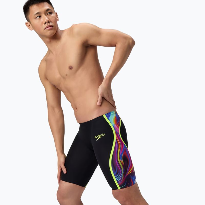 Джамери чоловічі Speedo Fastskin LZR Intent 2.0 Jammer black/molten blur/hyper yellow 4