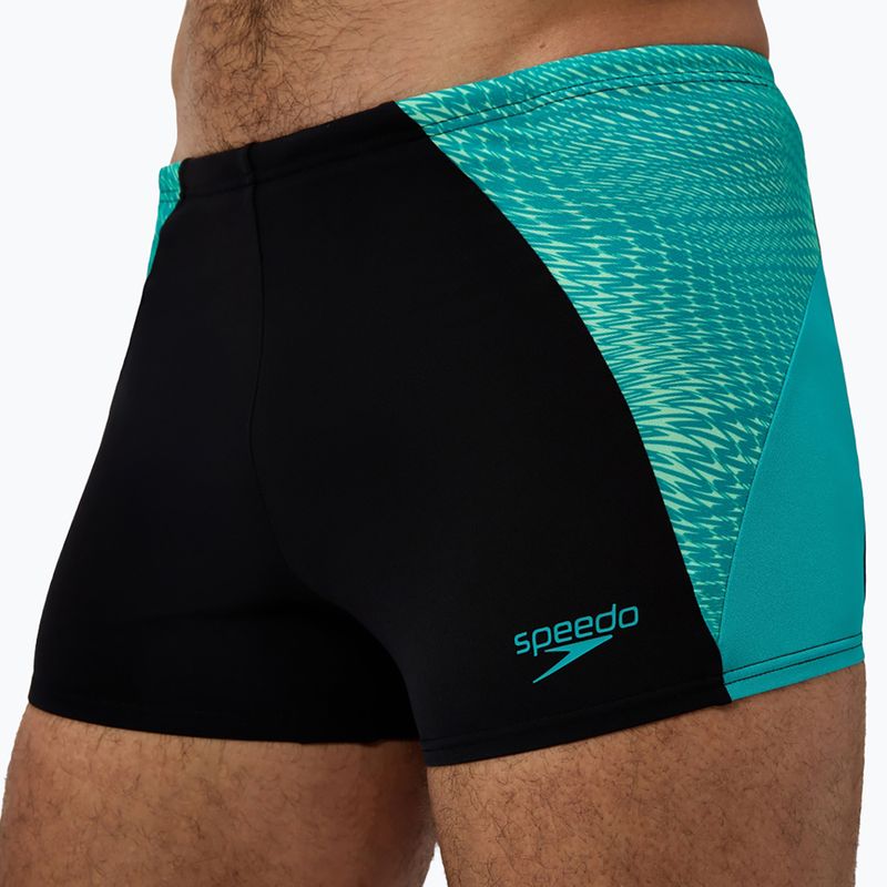 Плавки чоловічі Speedo Endurance+ MAX Splice Aquashort black/turquoise gem 5