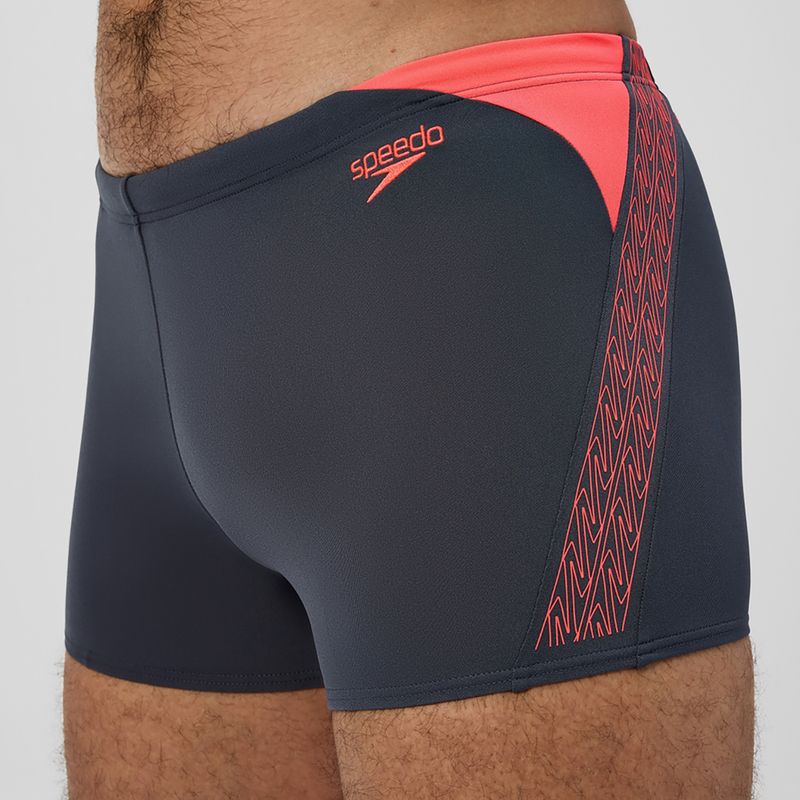 Плавки чоловічі Speedo Hyper Boom Splice grey lead/neon coral 5