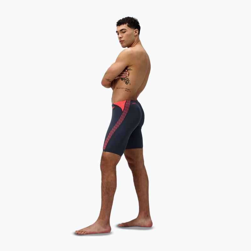 Плавки чоловічі Speedo Hyper Boom Splice grey lead/neon coral 5