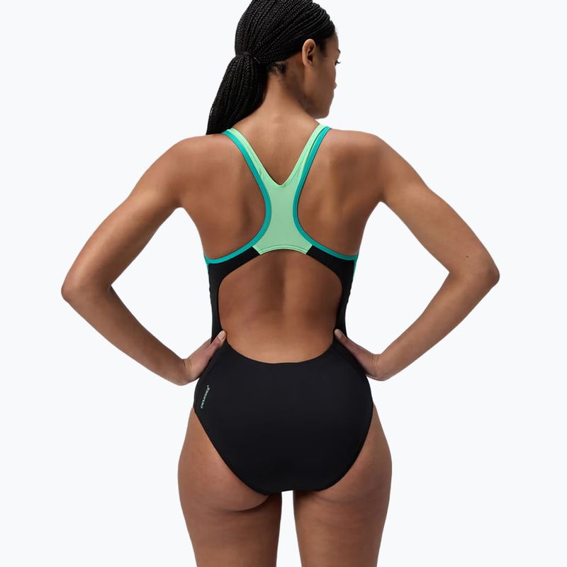 Купальник суцільний жіночий Speedo Placement Laneback turquoise gem 3