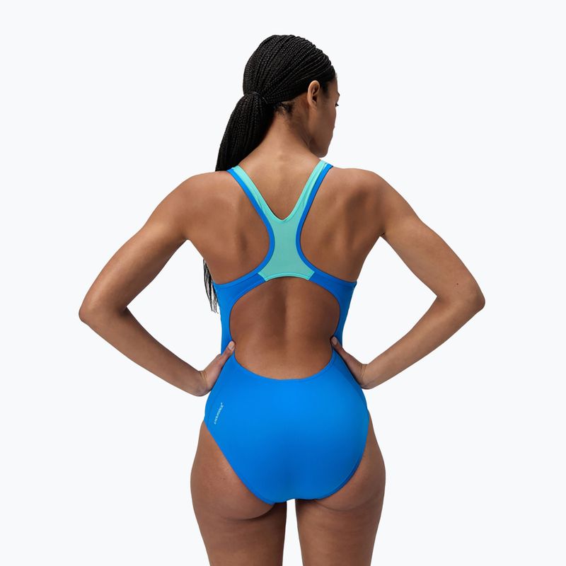 Купальник суцільний жіночий Speedo Placement Laneback lagoon blue 3