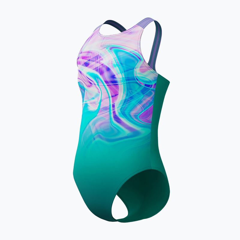 Купальник суцільний дитячий Speedo Printed Pulseback turquoise gem 3
