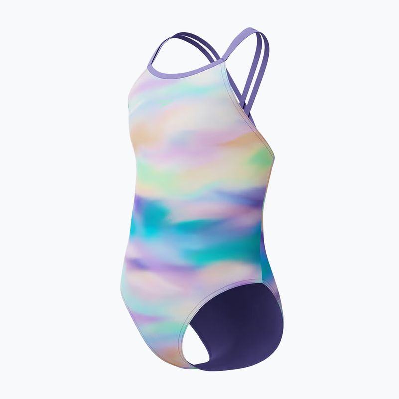 Дитячий суцільний купальник Speedo Printed Twinstrap purple fog 3