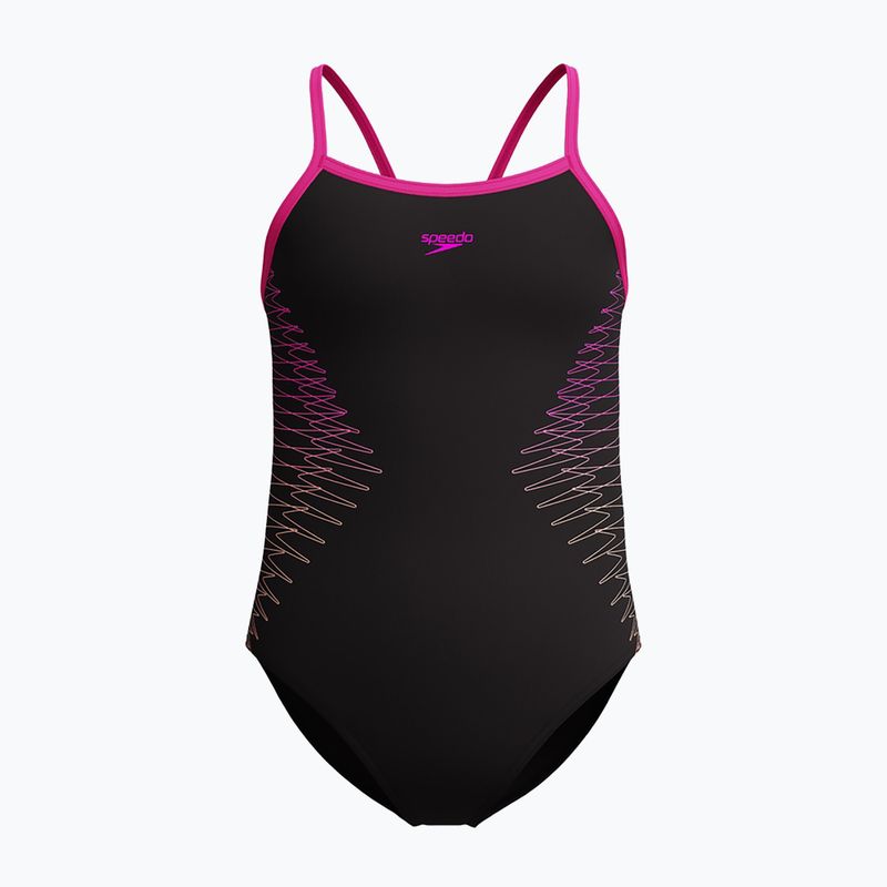 Купальник суцільний дитячий Speedo Platisol Placement Thinstrap Muscleback flare pink