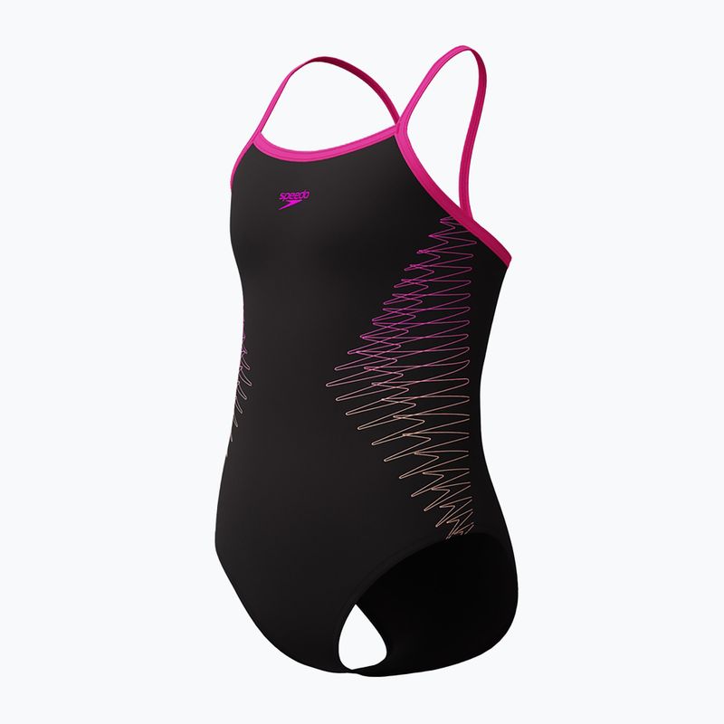 Купальник суцільний дитячий Speedo Platisol Placement Thinstrap Muscleback flare pink 3