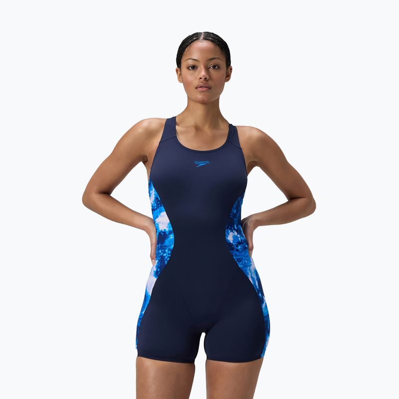 суцільний купальник Speedo Digital Printed Legsuit peacoat