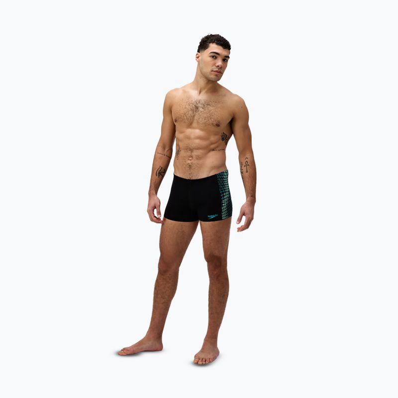 Плавки чоловічі Speedo Endurance+ Tech Panel Aquashort black/turquoise gem 2