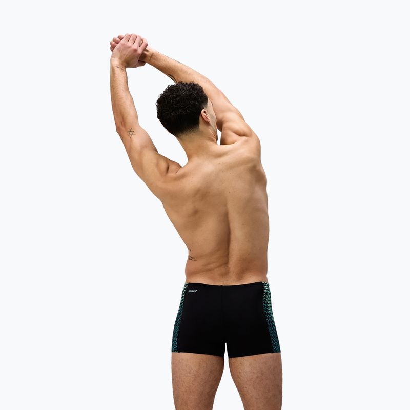 Плавки чоловічі Speedo Endurance+ Tech Panel Aquashort black/turquoise gem 3