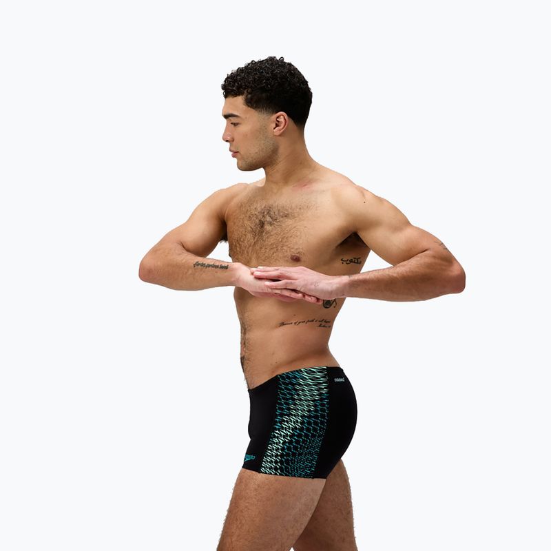 Плавки чоловічі Speedo Endurance+ Tech Panel Aquashort black/turquoise gem 4