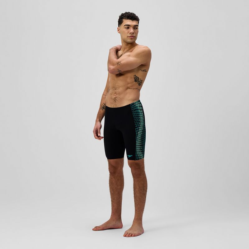 Плавки чоловічі Speedo Endurance+ Tech Panel Jammer black/turquoise gem 2