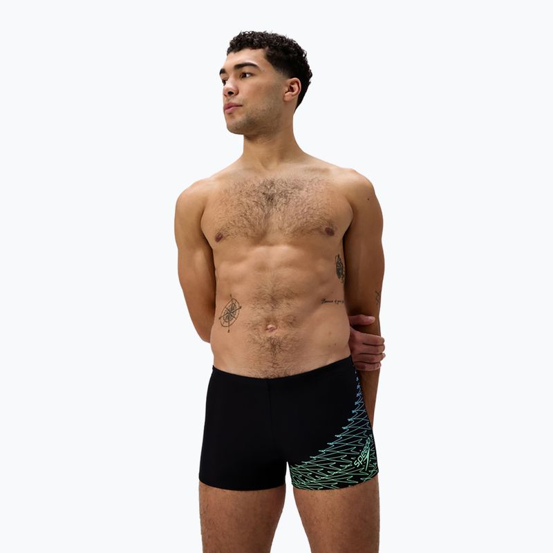 Плавки чоловічі Speedo Medley Logo Aquashort black/alfalfa green