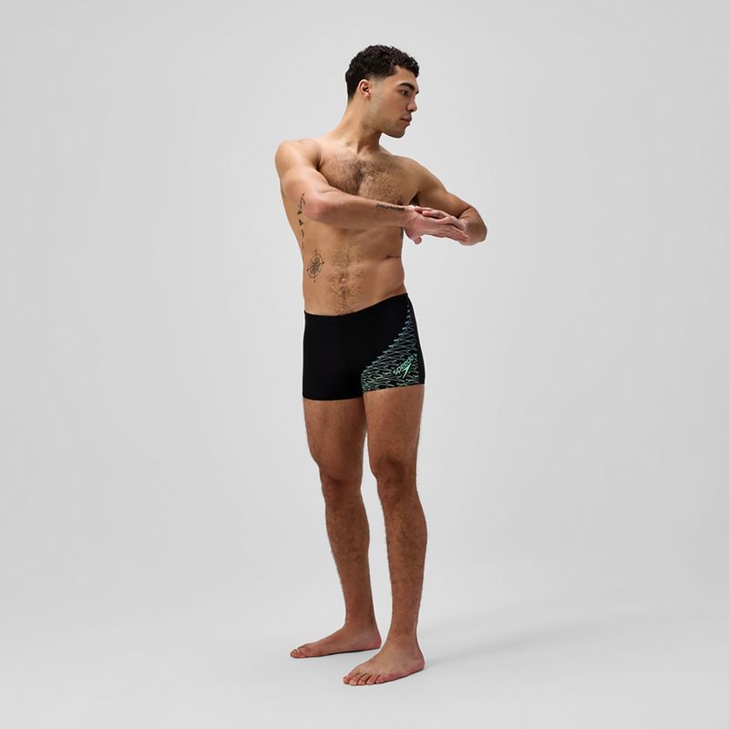 Плавки чоловічі Speedo Medley Logo Aquashort black/alfalfa green 2