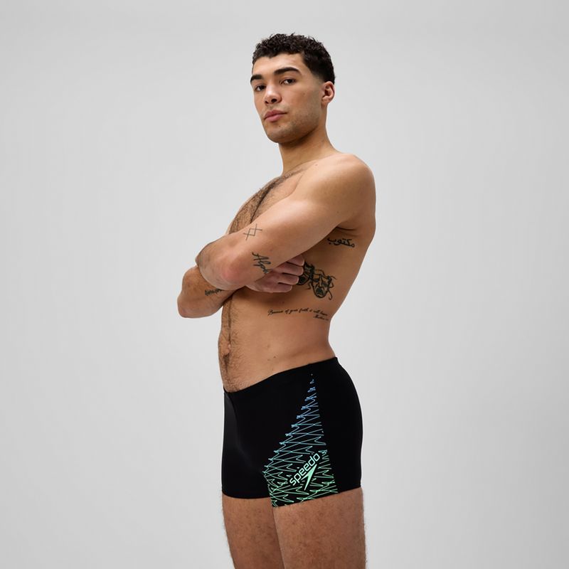Плавки чоловічі Speedo Medley Logo Aquashort black/alfalfa green 4