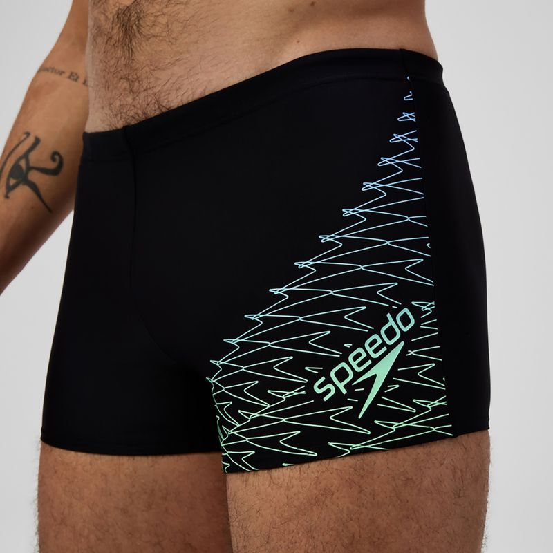 Плавки чоловічі Speedo Medley Logo Aquashort black/alfalfa green 5