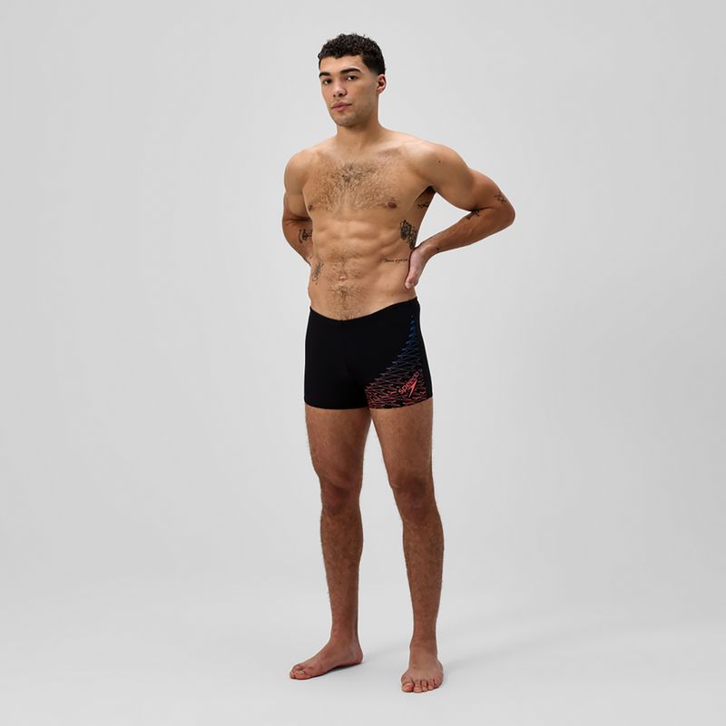 Плавки чоловічі Speedo Medley Logo Aquashort black/neon coral 2
