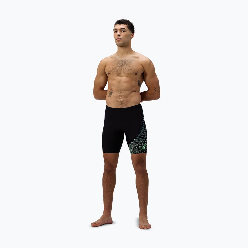 Плавки чоловічі Speedo Medley Logo Jammer black/alfalfa green 2