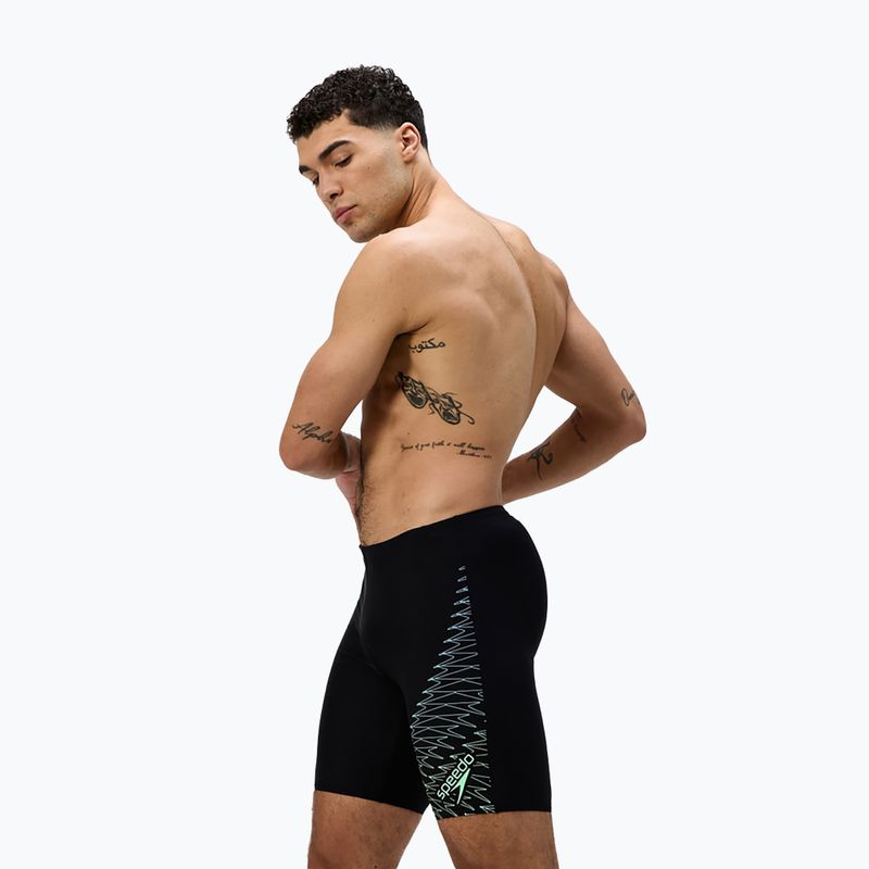 Плавки чоловічі Speedo Medley Logo Jammer black/alfalfa green 4