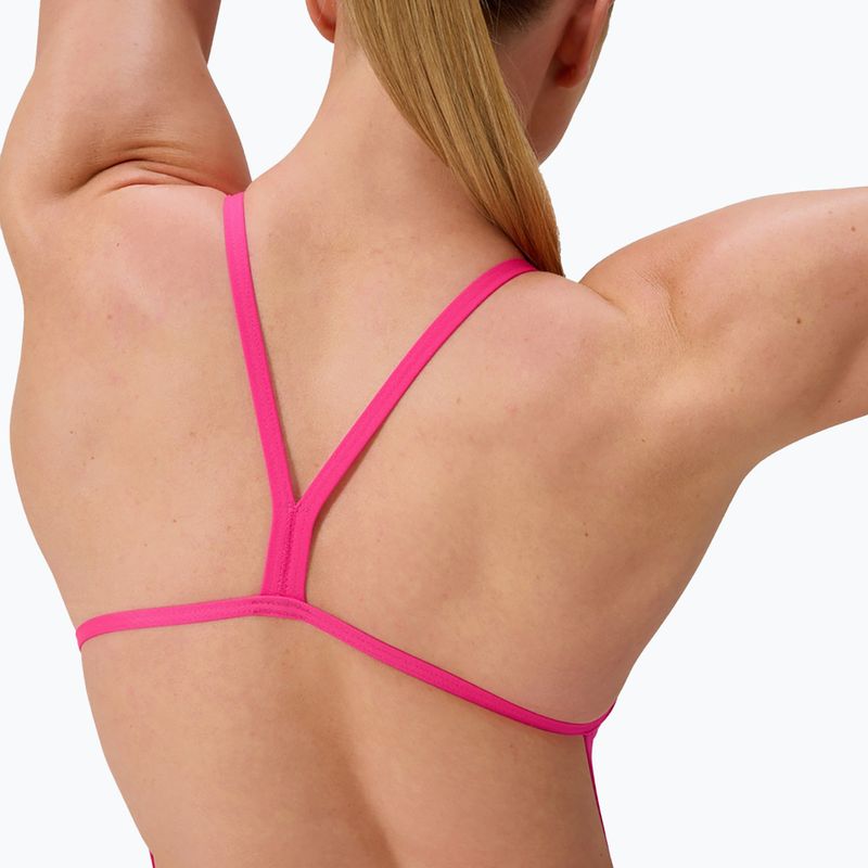 Купальник суцільний жіночий Speedo FL Solid V-Back flare pink 4