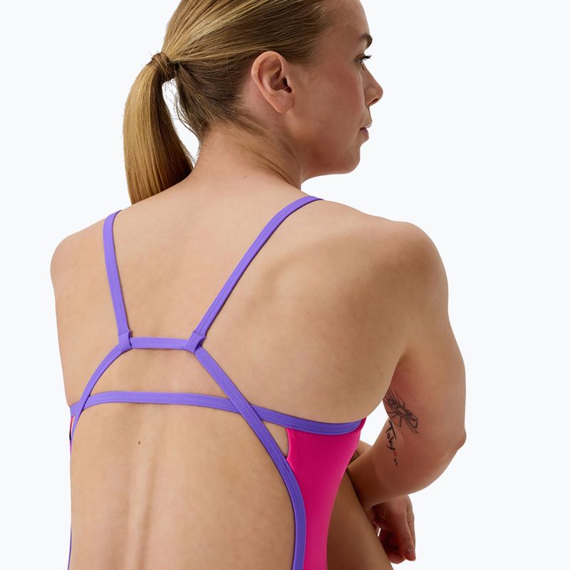 Купальник суцільний жіночий Speedo FL Solid Tri Back flare pink/indigo glow 5