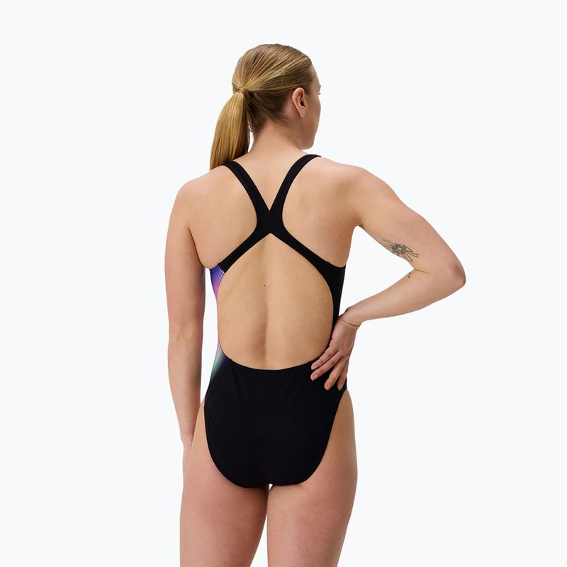 Купальник суцільний Speedo Placement Printed Powerback blurry glass/black 2