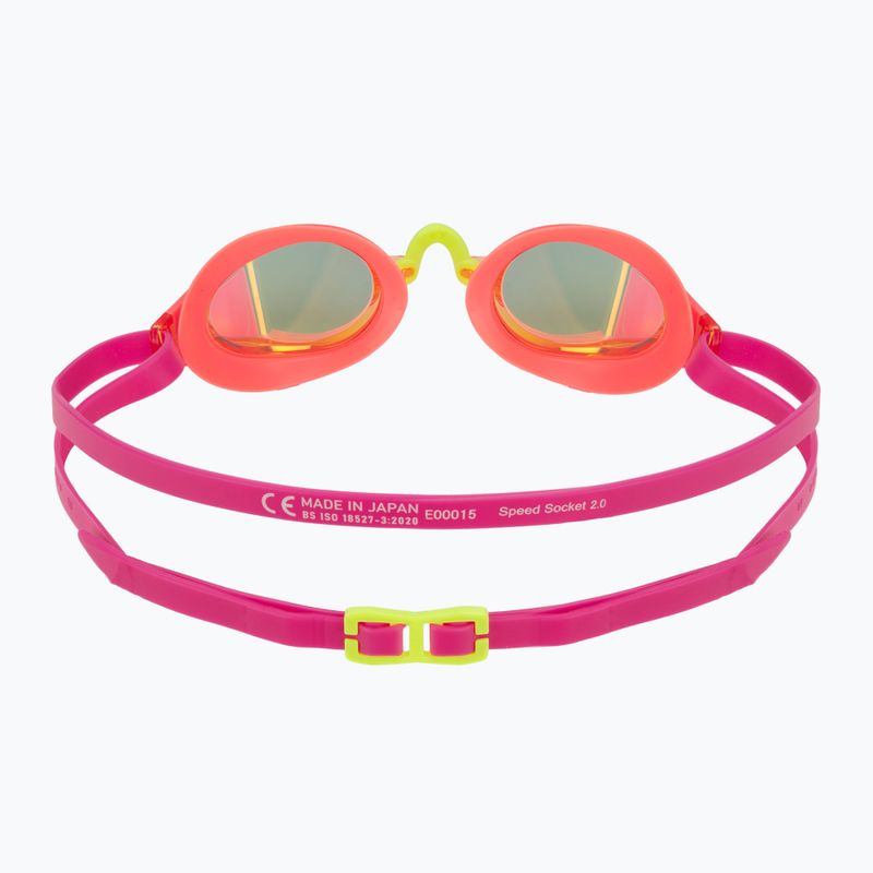 Окуляри для плавання Speedo Fastskin Speedsocket 2 Mirror neon melon/vermillion/gold mirror 4