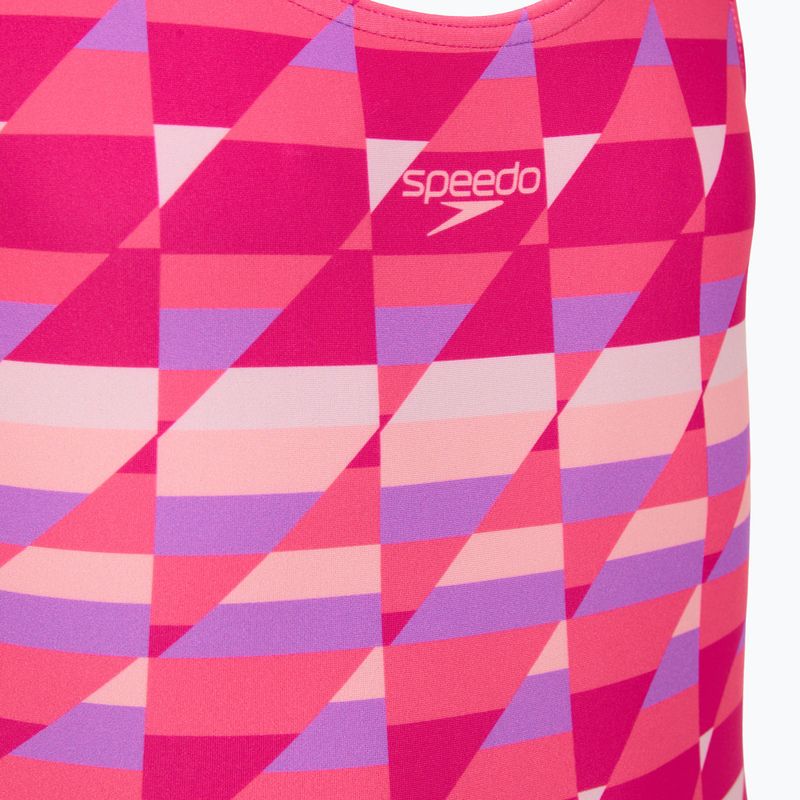 Купальник суцільний дитячий Speedo Digital Placement Splashback pink/glassy pink 3