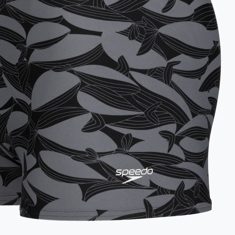 Плавки-боксерки чоловічі Speedo Print Beachstar Square Leg Anthracite/Coin Grey 8