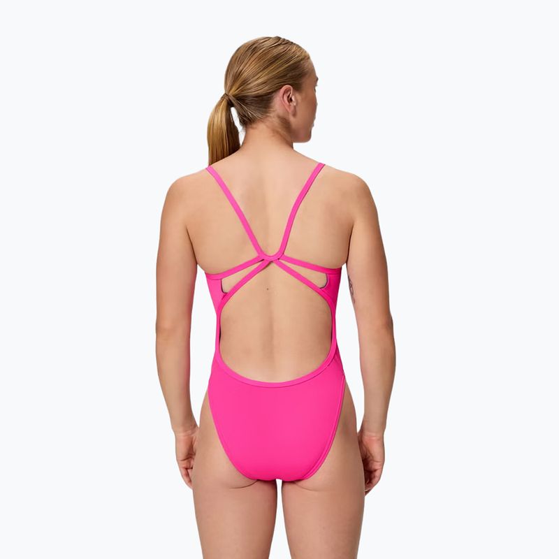 Купальник суцільний жіночий Speedo Solid Web punchy pink 2